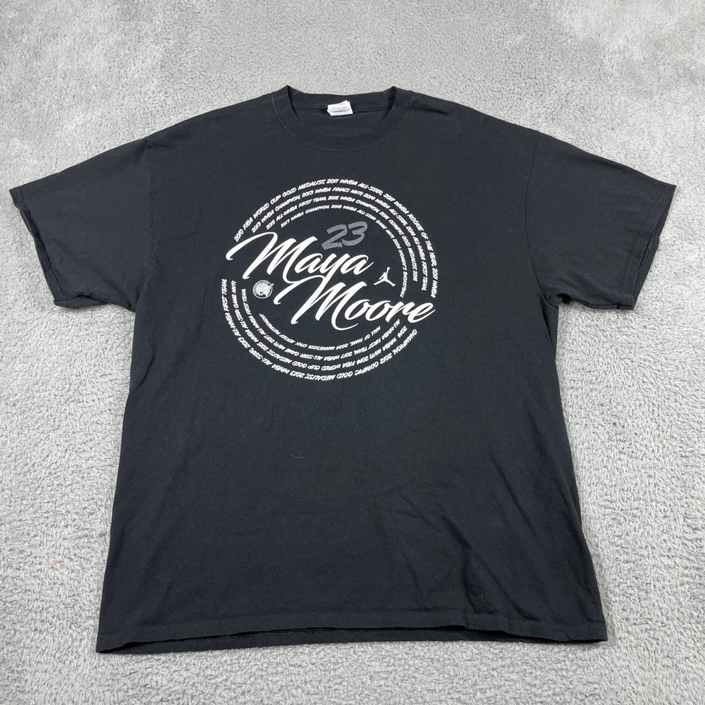 Maya Moore Minnesota Lynx WNBA T-Shirt Mens XL Black Stadium Giveaway Retirement